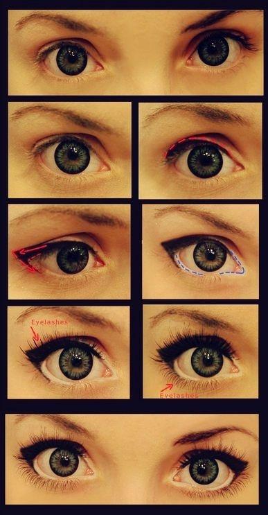 big-bright-eyes-makeup-tutorial-91_6 Grote bright eyes make-up les