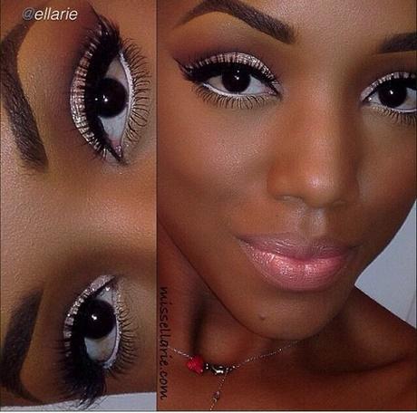 Black eyeshadow make-up les voor zwarte vrouwen