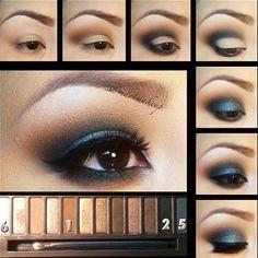 blue-eye-makeup-for-brown-eyes-tutorial-91_6 Blauw oog make-up voor bruine ogen tutorial