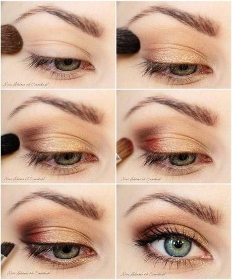 Bronzen ogen make-up les