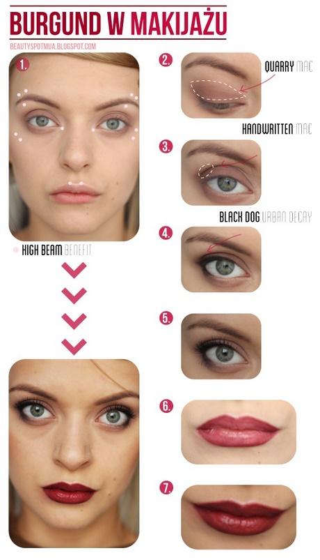 burgundy-lips-makeup-tutorial-70 Burgundy lips make-up les