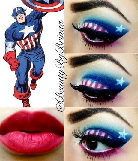 Captain america eye make-up les