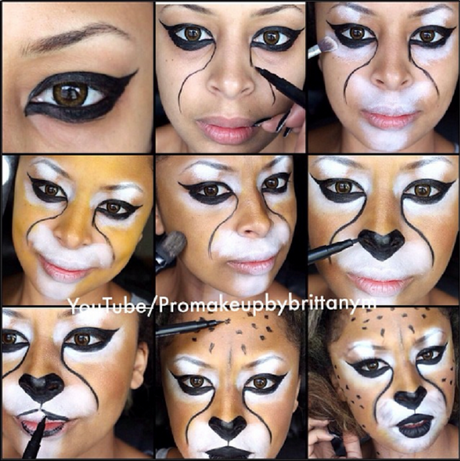 cheetah-face-makeup-step-by-step-01 Cheetah gezicht make-up stap voor stap