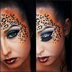 cheetah-face-makeup-step-by-step-01_10 Cheetah gezicht make-up stap voor stap