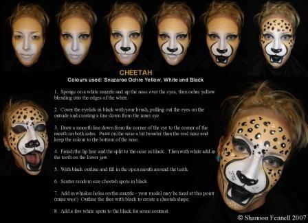 cheetah-face-makeup-step-by-step-01_4 Cheetah gezicht make-up stap voor stap