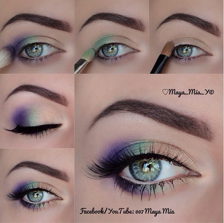 colored-eyeliner-makeup-tutorial-21 Gekleurde eyeliner make-up tutorial