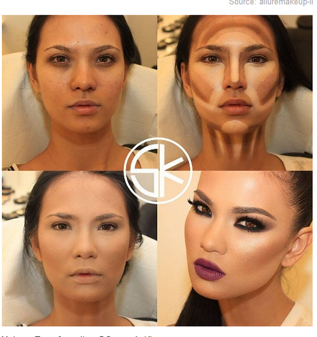 Contour make-up tutorial kim kardashian