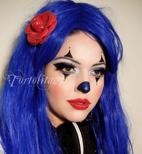Leuk meisje clown make-up les