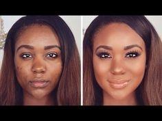 Les voor beginners met donkere huid make-up