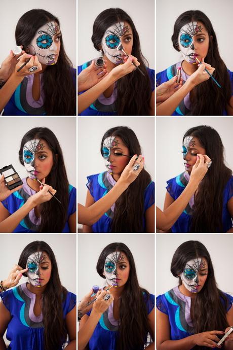 day-of-the-dead-face-makeup-step-by-step-04_5 Dag van het dode gezicht make-up stap voor stap