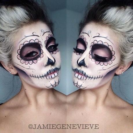 easy-half-face-sugar-skull-makeup-tutorial-56_6 Gemakkelijk half gezicht suikerschedel make-up tutorial