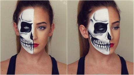 easy-half-face-sugar-skull-makeup-tutorial-56_8 Gemakkelijk half gezicht suikerschedel make-up tutorial