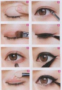 eye-makeup-for-round-face-step-by-step-29_2 Oog make-up voor rond gezicht stap voor stap