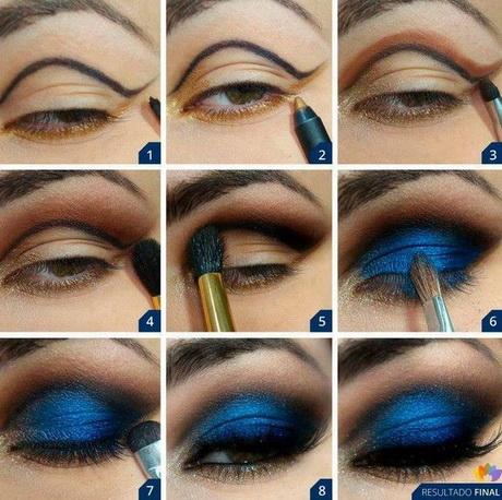 eye-makeup-ideas-for-brown-eyes-step-by-step-10_4 Oog make-up ideeën voor bruine ogen stap voor stap