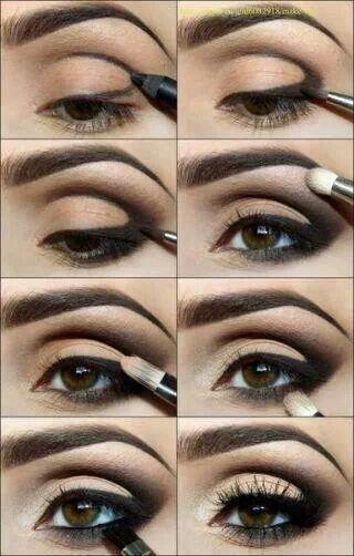 eye-makeup-ideas-for-brown-eyes-step-by-step-10_9 Oog make-up ideeën voor bruine ogen stap voor stap