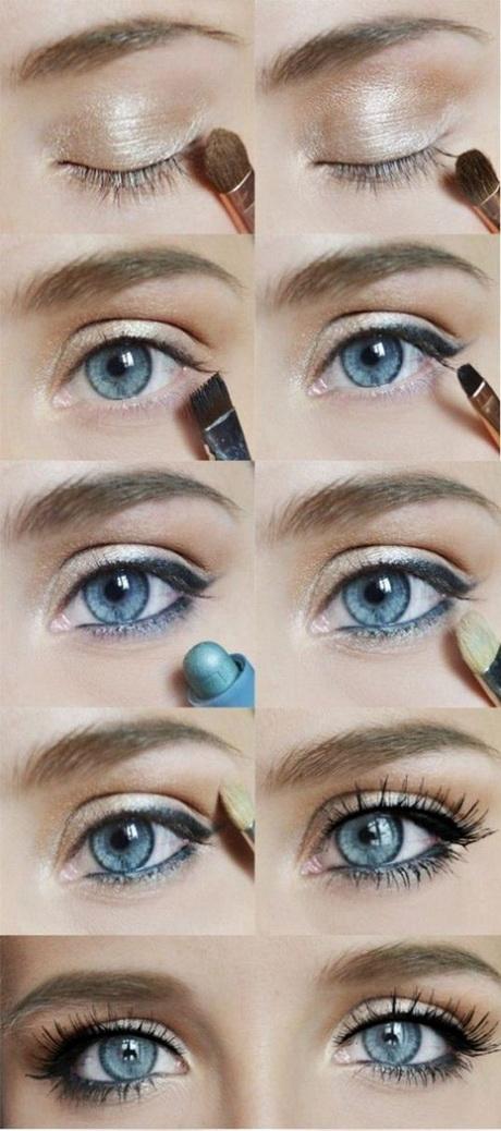 eye-makeup-step-by-step-for-blue-eyes-74 Oog make-up stap voor stap voor blauwe ogen