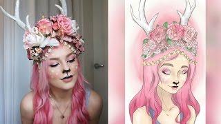 fawn-deer-makeup-tutorial-70_12 Herten-make-up tutorial