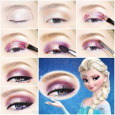 frozen-elsa-makeup-tutorials-49 Bevroren Elsa make-up tutorials