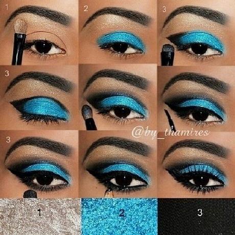 gold-and-blue-makeup-tutorial-12_4 Les goud en blauwe make-up