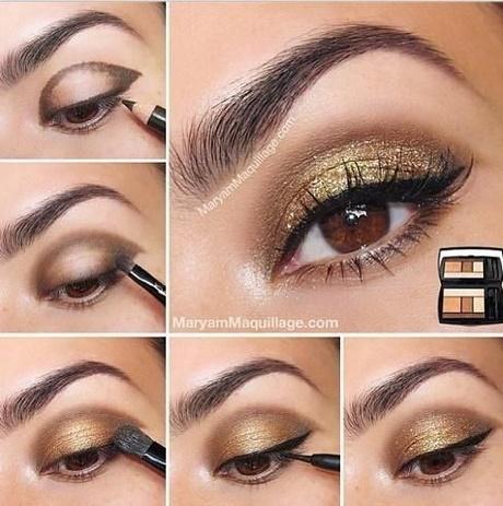 Gouden Oog make-up les voor bruine ogen