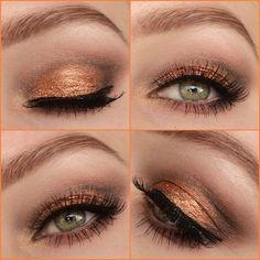 gold-eye-makeup-tutorial-for-green-eyes-14_11 Gold eye make-up les voor groene ogen