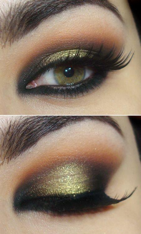 gold-eye-makeup-tutorial-for-green-eyes-14_5 Gold eye make-up les voor groene ogen