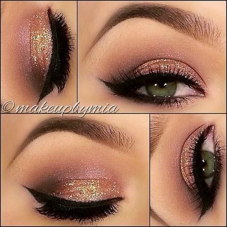 gold-glitter-makeup-tutorial-82_11 Gold glitter make-up les
