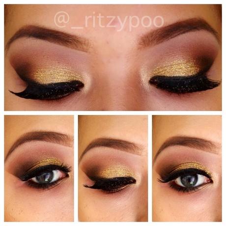 gold-glitter-makeup-tutorial-82_12 Gold glitter make-up les