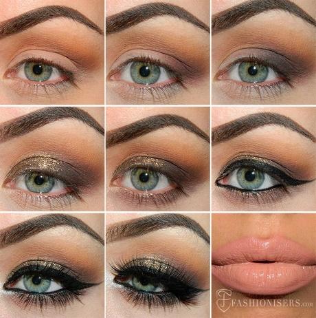 gold-glitter-makeup-tutorial-82_4 Gold glitter make-up les