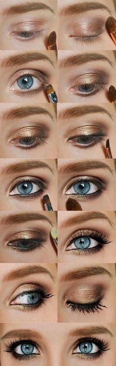 gold-makeup-tutorial-for-blue-eyes-71_2 Gouden make-up les voor blauwe ogen