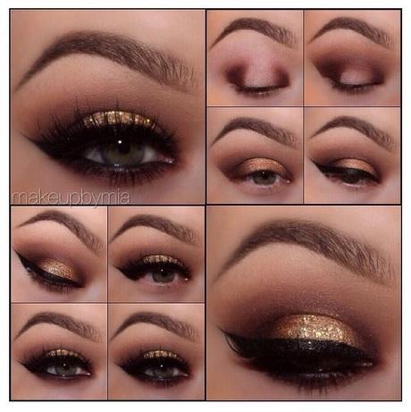 gold-smokey-eye-makeup-tutorial-step-by-step-05 Gold smokey eye make-up tutorial stap voor stap
