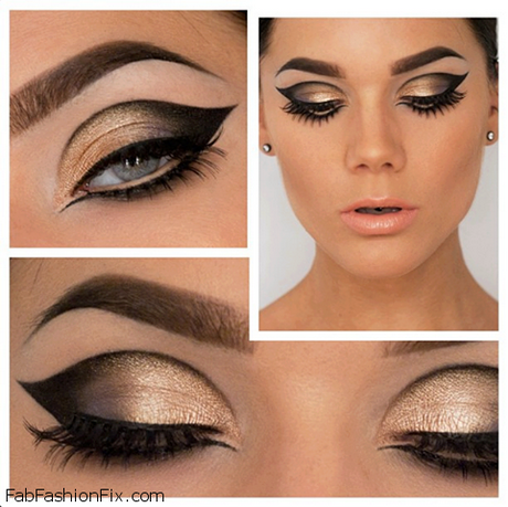 gold-smokey-eye-makeup-tutorial-step-by-step-05 Gold smokey eye make-up tutorial stap voor stap