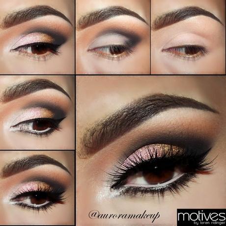 gold-smokey-eye-makeup-tutorial-step-by-step-05_7 Gold smokey eye make-up tutorial stap voor stap