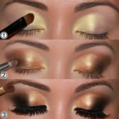 gold-smokey-eye-makeup-tutorial-step-by-step-05_9 Gold smokey eye make-up tutorial stap voor stap