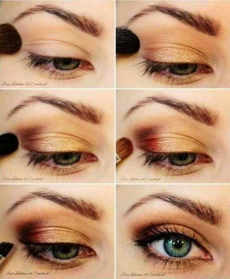 golden-and-green-eye-makeup-step-by-step-25 Gouden en groene oog make-up stap voor stap