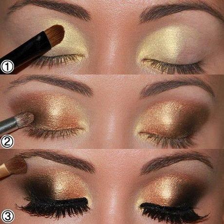 golden-and-green-eye-makeup-step-by-step-25_11 Gouden en groene oog make-up stap voor stap