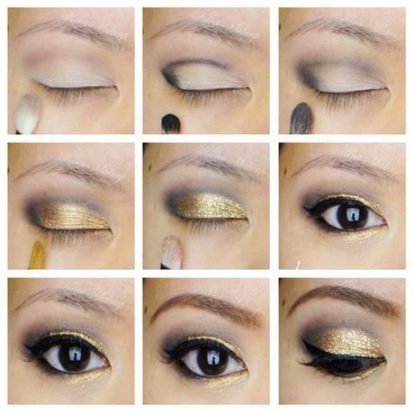 golden-and-green-eye-makeup-step-by-step-25_6 Gouden en groene oog make-up stap voor stap