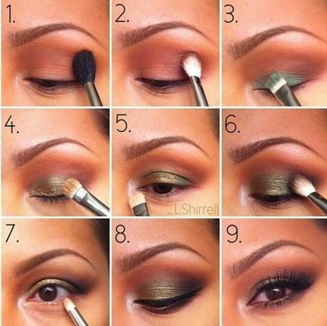 golden-and-green-eye-makeup-step-by-step-25_7 Gouden en groene oog make-up stap voor stap