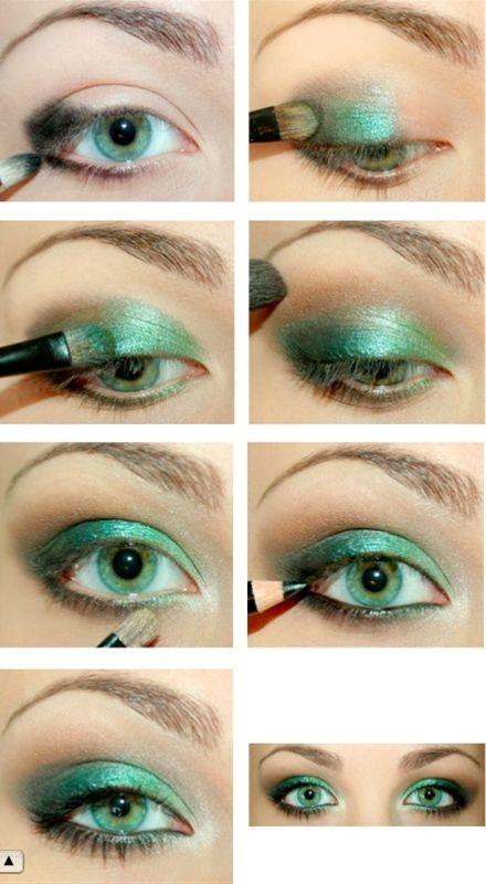 Groene dag make-up les