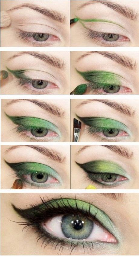 Groene oog make-up stap voor stap
