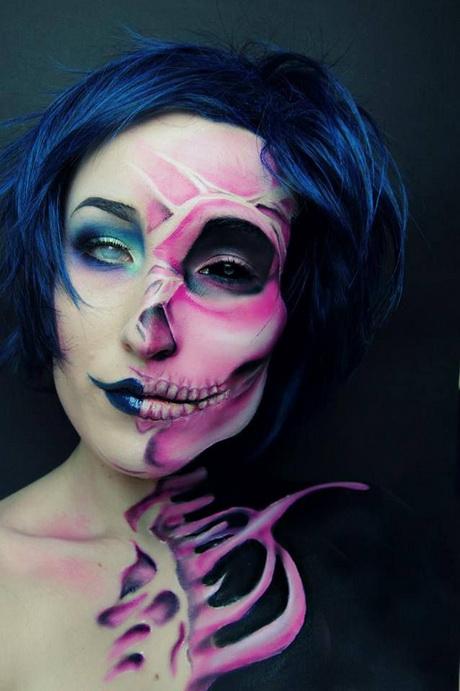 half-face-sugar-skull-makeup-step-by-step-33_8 Halve gezichtssuiker schedelmakeup stap voor stap