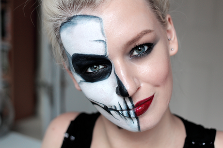 half-skull-makeup-tutorial-step-by-step-32_5 Half skull make-up les stap voor stap
