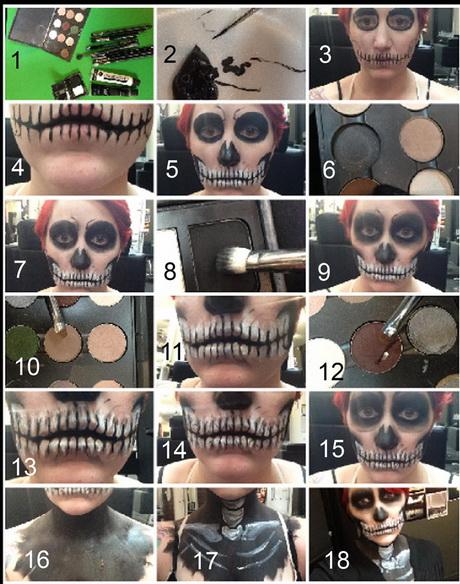 half-skull-makeup-tutorial-step-by-step-32_6 Half skull make-up les stap voor stap
