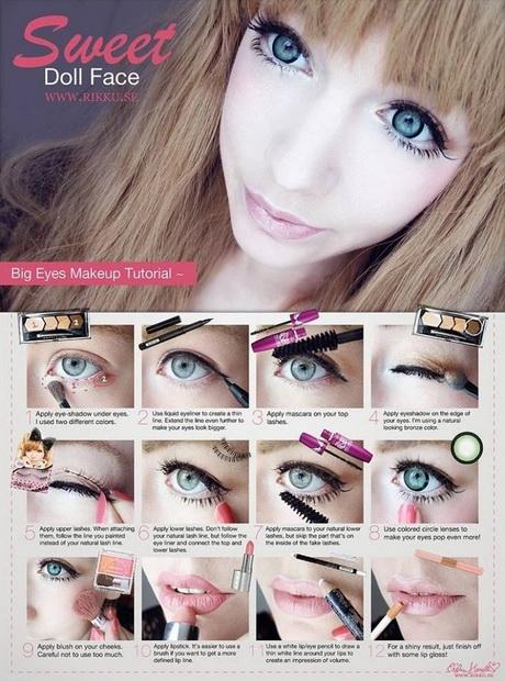 makeup-tutorial-for-big-eyes-73 Make-up les voor grote ogen