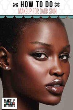 Natuurlijke make-up les voor donkere zwarte vrouwen