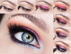 orange-and-purple-makeup-tutorial-99_2 Oranje en paarse make-up les