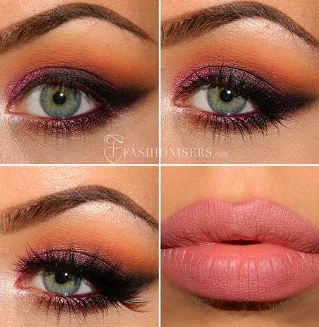orange-and-purple-makeup-tutorial-99_8 Oranje en paarse make-up les