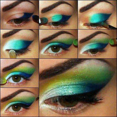 peacock-eye-makeup-step-by-step-02_2 Pauwoog make-up stap voor stap