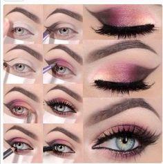 pink-and-golden-eye-makeup-step-by-step-45_2 Roze en gouden oog make-up stap voor stap