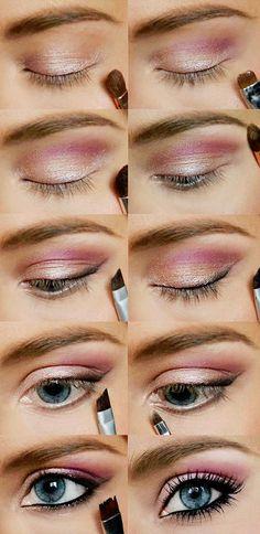 pink-and-golden-eye-makeup-step-by-step-45_5 Roze en gouden oog make-up stap voor stap